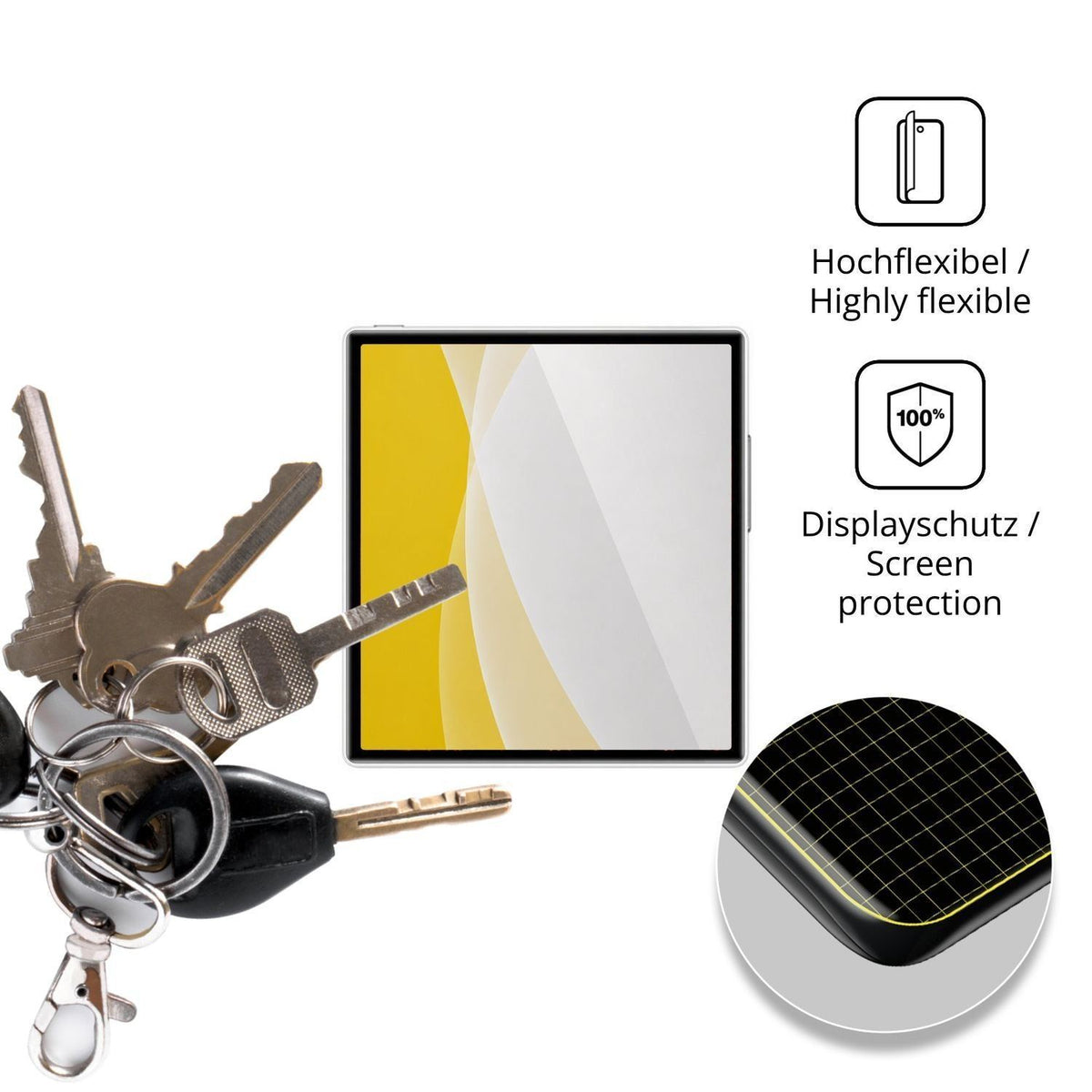 2x 3D Full Cover Schutzfolie für Philips Z19 (3)