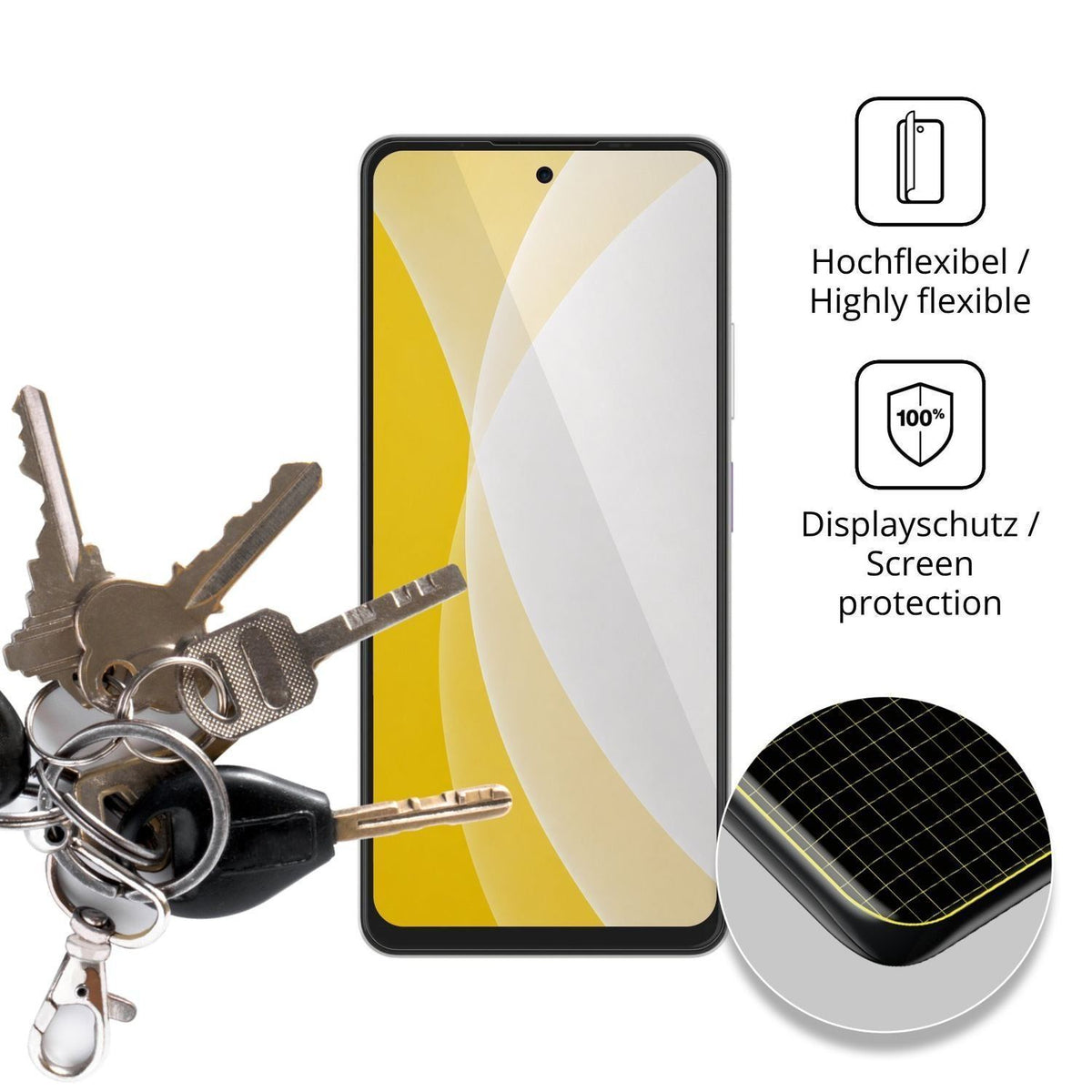 2x 3D Full Cover Schutzfolie für INOI A75 Elegance (3)