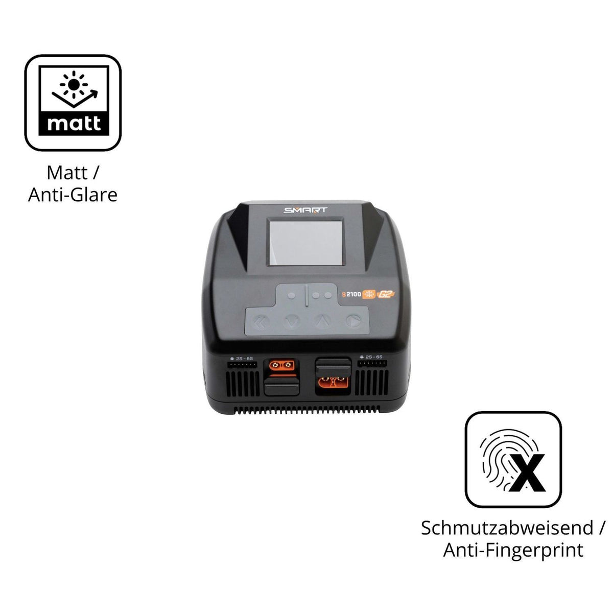 2x 9H Schutzfolie matt für Spektrum Smart Charger  (5)
