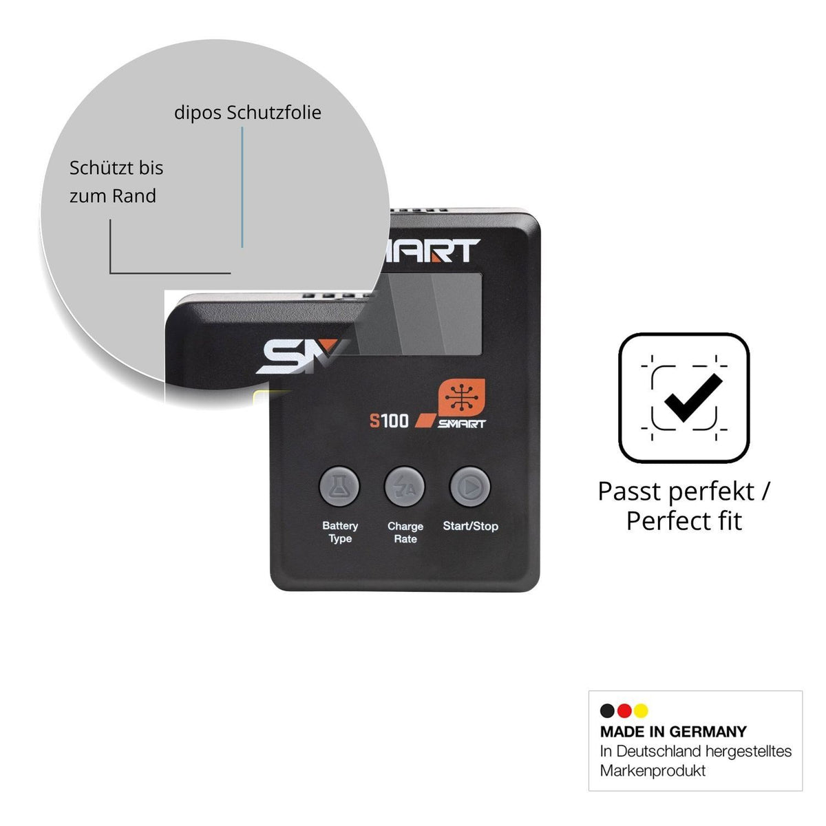 Blickschutzfolie für Spektrum Smart Charger S100 m (4)