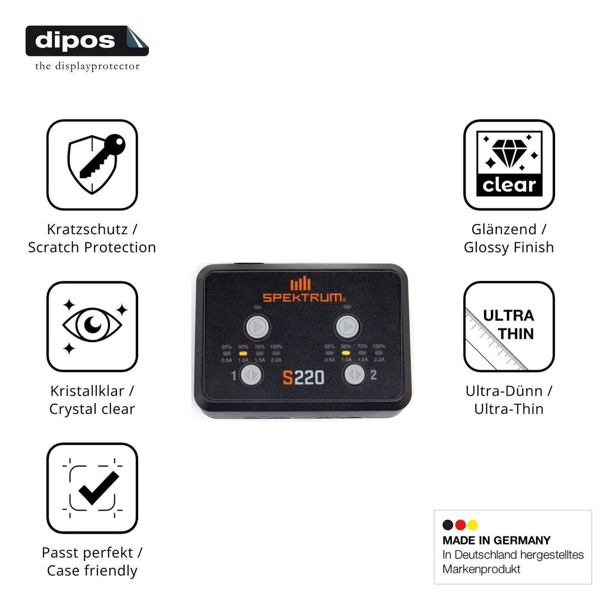 4x Schutzfolie klar für Spektrum Balance Charger S (7)