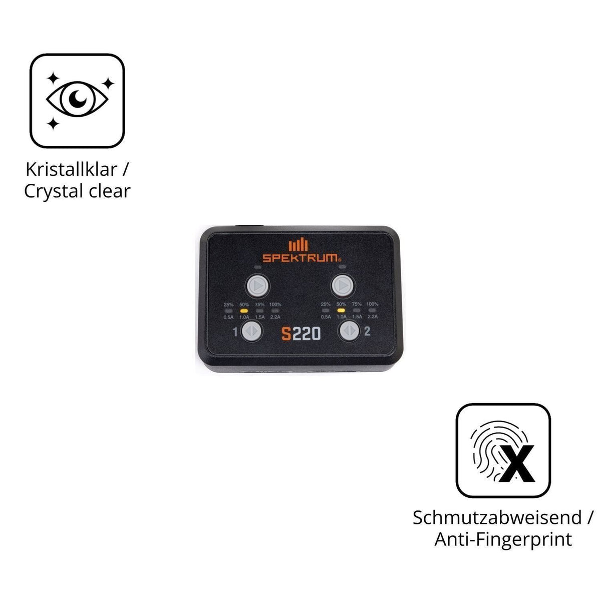 2x 9H Schutzfolie für Spektrum Balance Charger S22 (5)