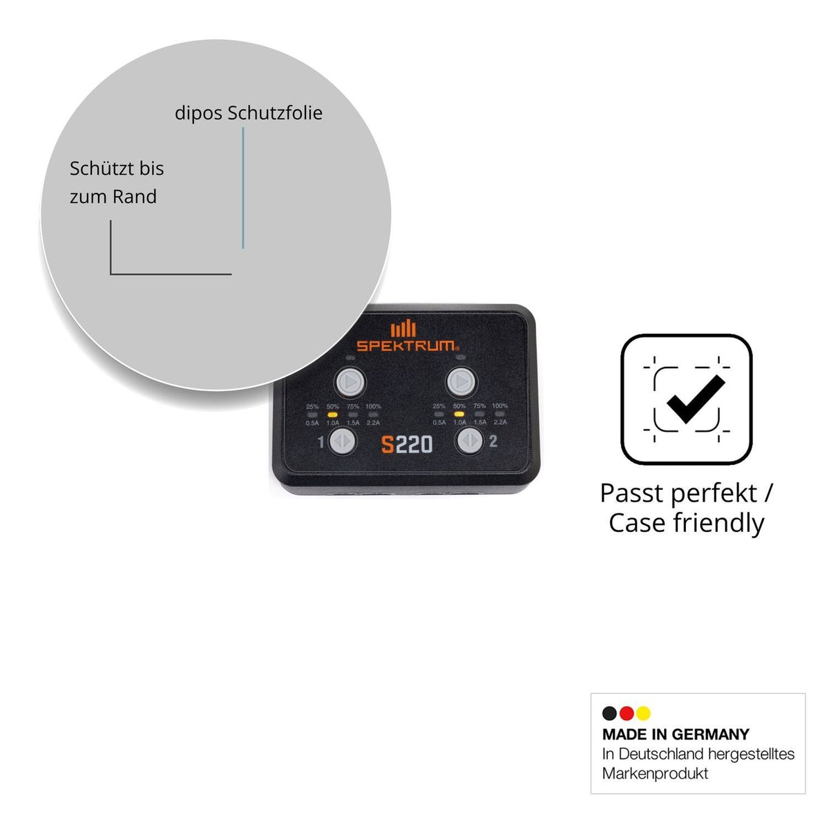 2x 9H Schutzfolie für Spektrum Balance Charger S22 (6)
