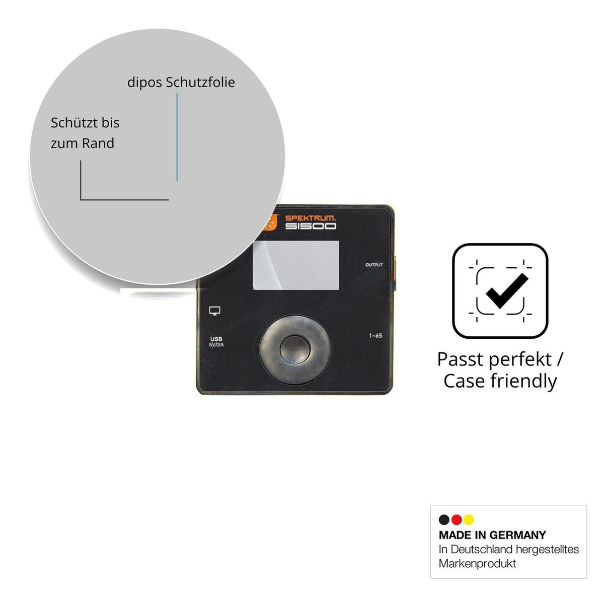 2x 9H Schutzfolie matt für Spektrum Smart Charger  (6)