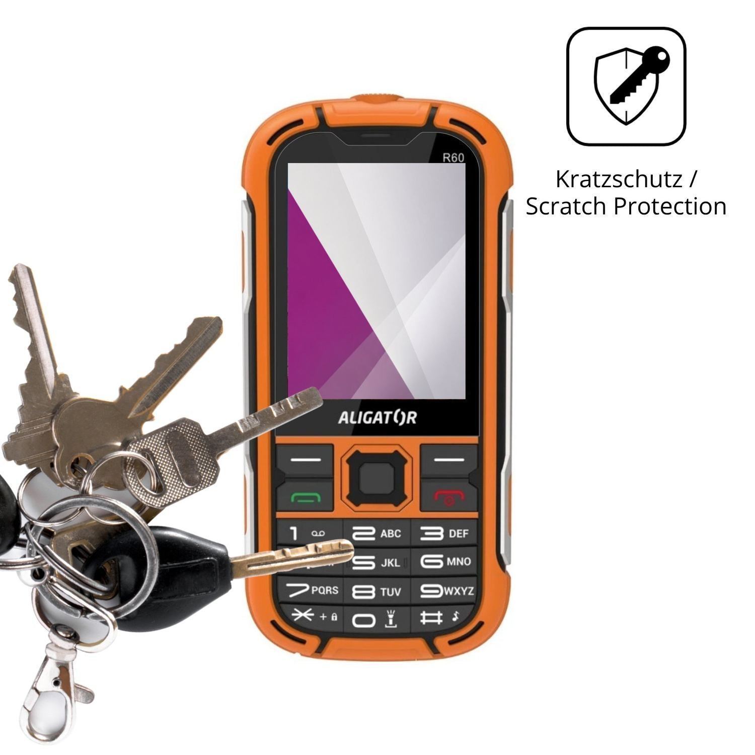 4x Schutzfolie klar für Aligator R60 4G eXtremo Di (4)