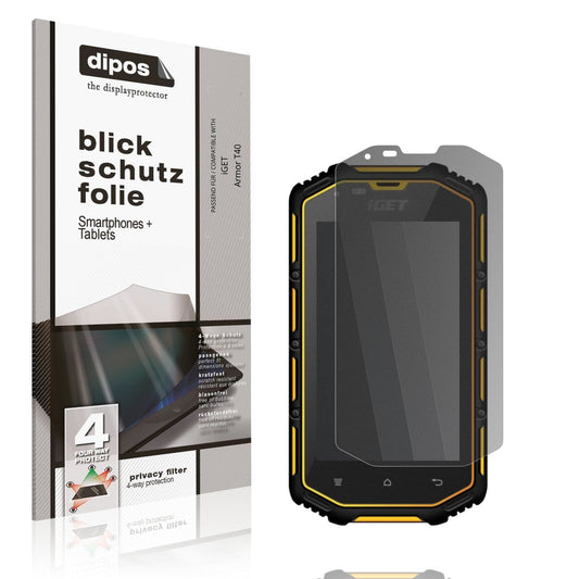 Blickschutzfolie für iGET Armor T40 matt Schutzfol (1)