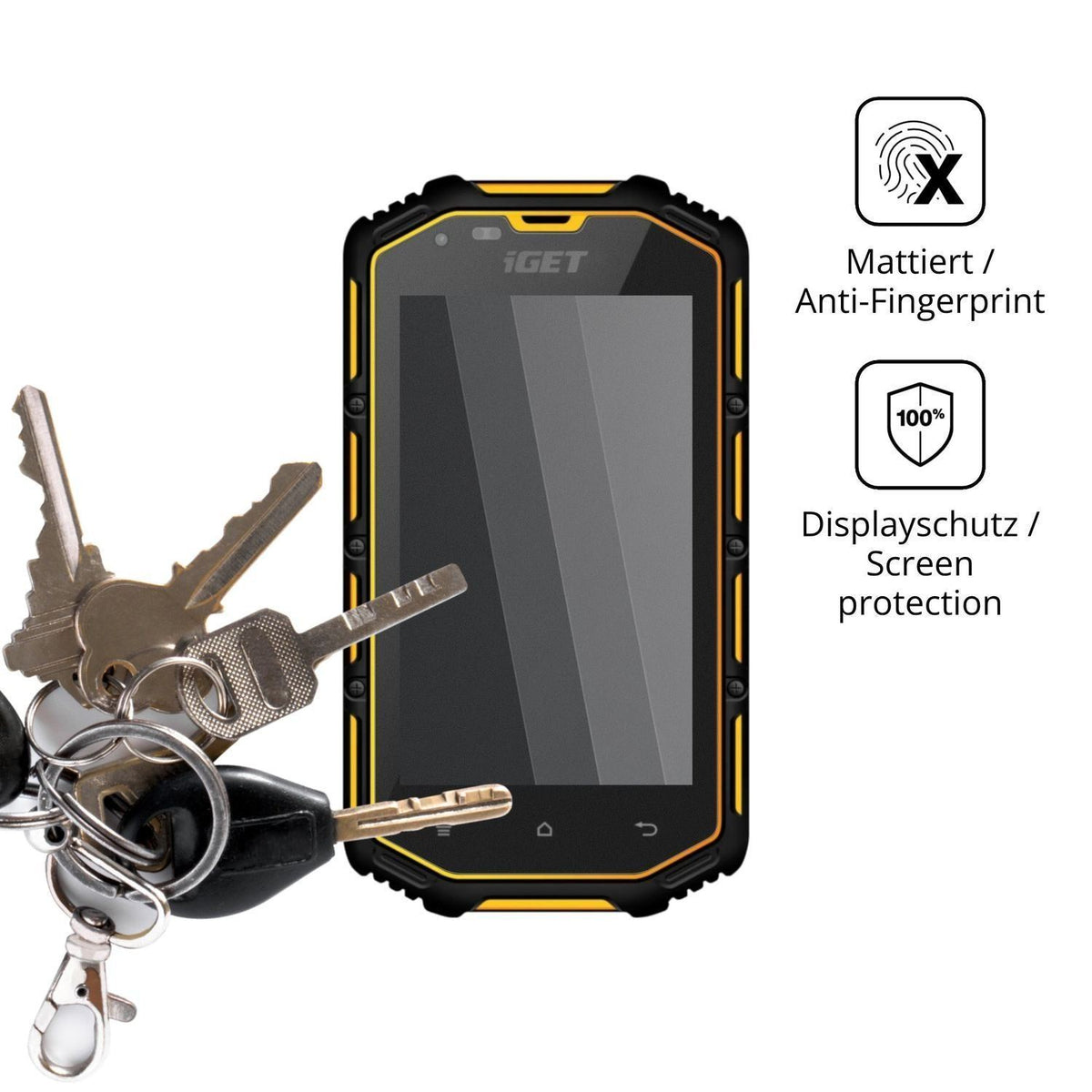 Blickschutzfolie für iGET Armor T40 matt Schutzfol (3)