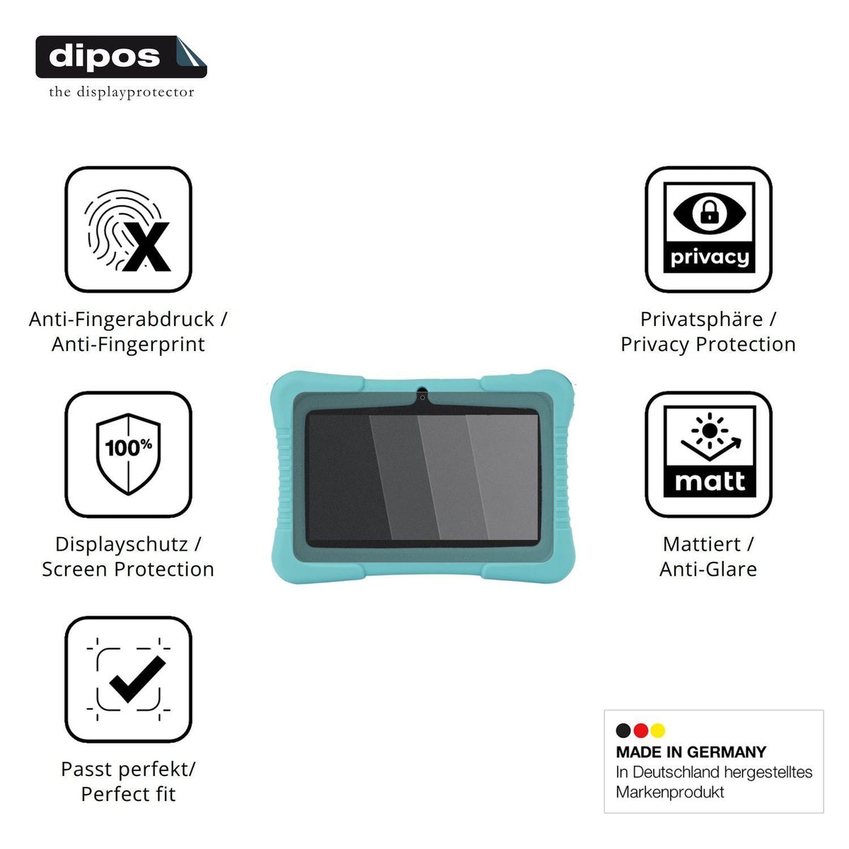 Blickschutzfolie für SaveFamily Kids Tablet 7 matt (5)