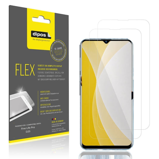 2x 3D Full Cover Schutzfolie für Fine Life Pro D20 (1)