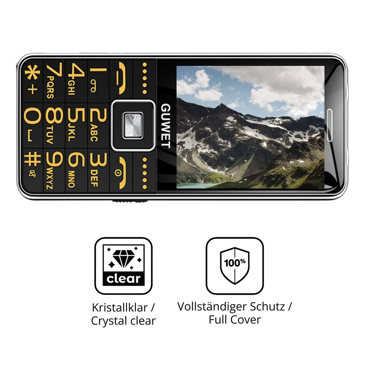 2x 3D Full Cover Schutzfolie für Guwet G600 (5)