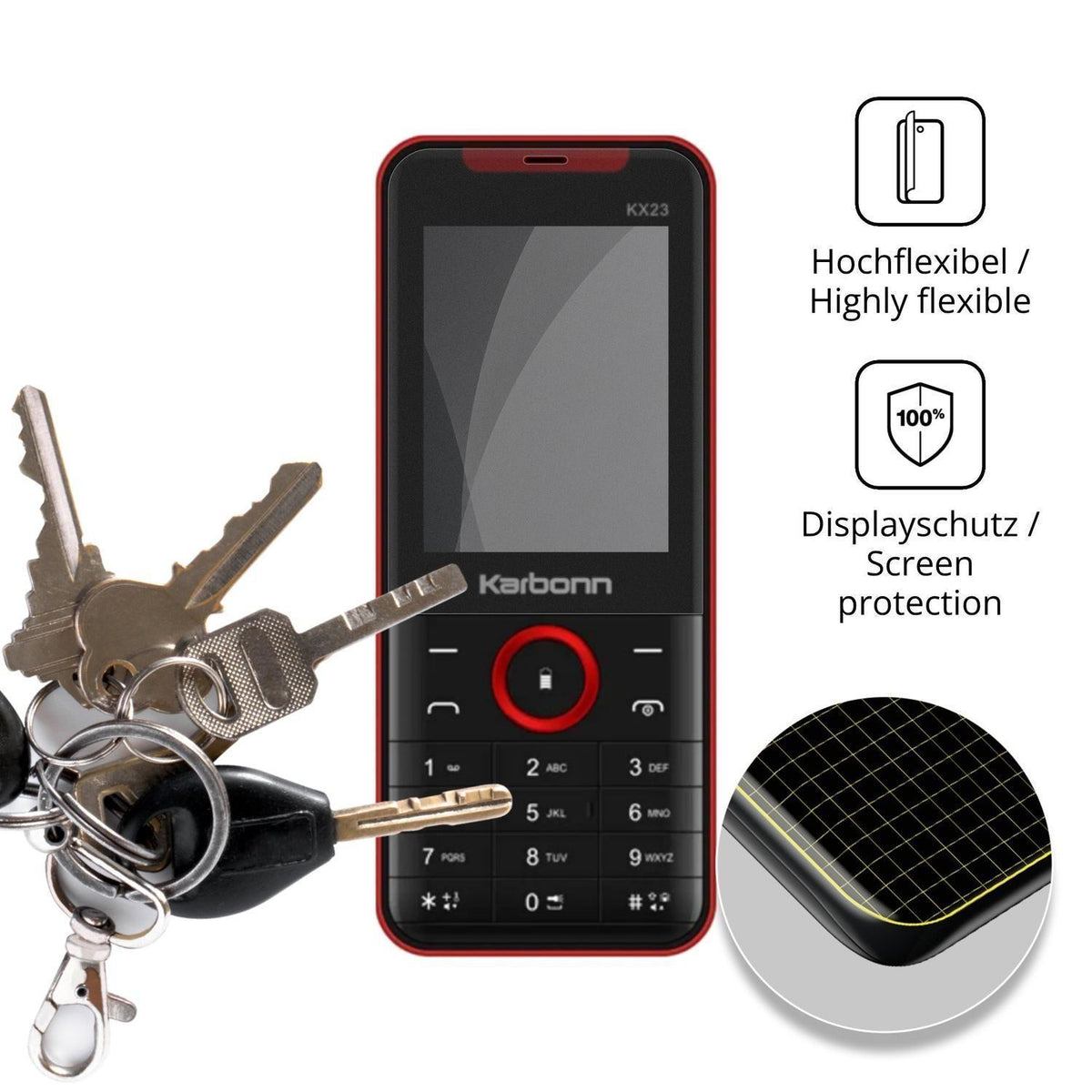 Full Cover Privacy Blickschutzfolie für Karbonn KX (3)