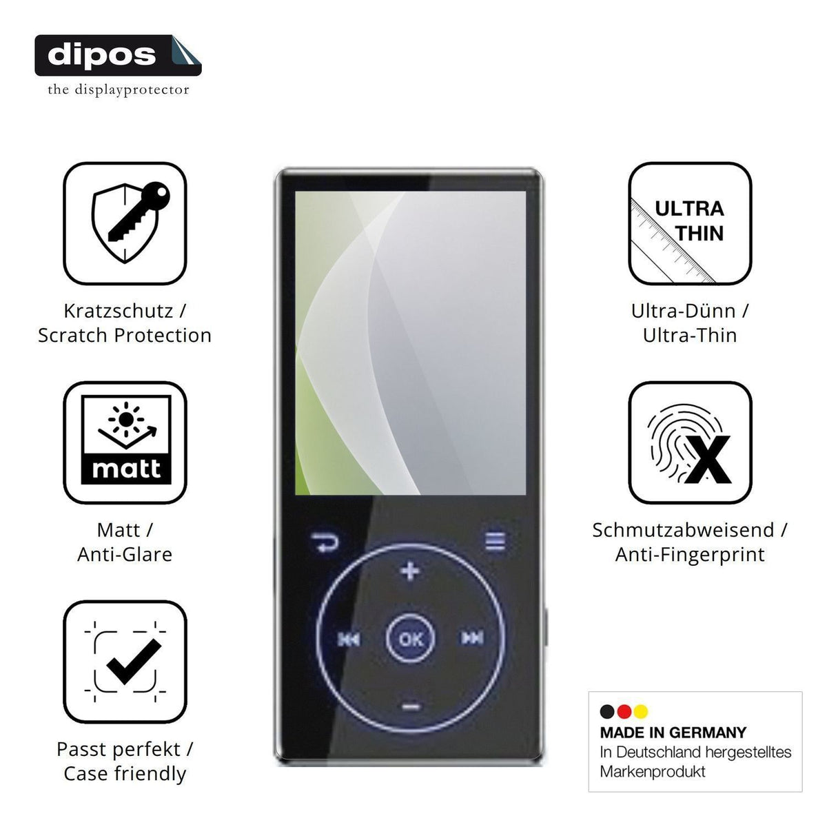 4x Schutzfolie matt für PlayerPure A3 MP3-Player D (7)