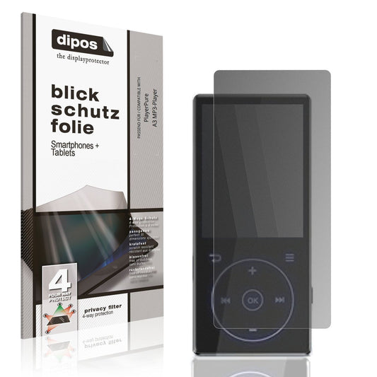 Blickschutzfolie für PlayerPure A3 MP3-Player matt (1)
