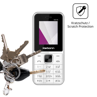 4x Schutzfolie klar für Karbonn KX19 Display-Schut (4)