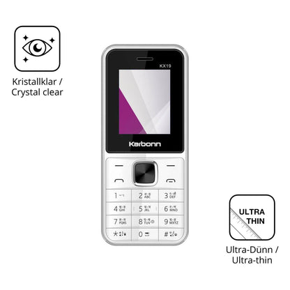 4x Schutzfolie klar für Karbonn KX19 Display-Schut (5)