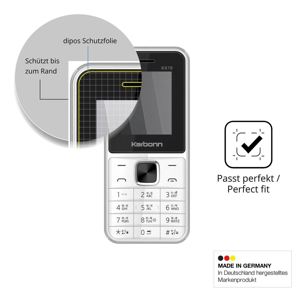 Blickschutzfolie für Karbonn KX19 matt Schutzfolie (4)