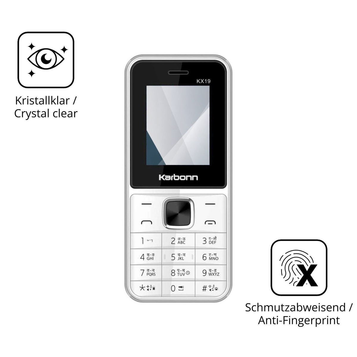 2x 9H Schutzfolie für Karbonn KX19 Panzerfolie (5)