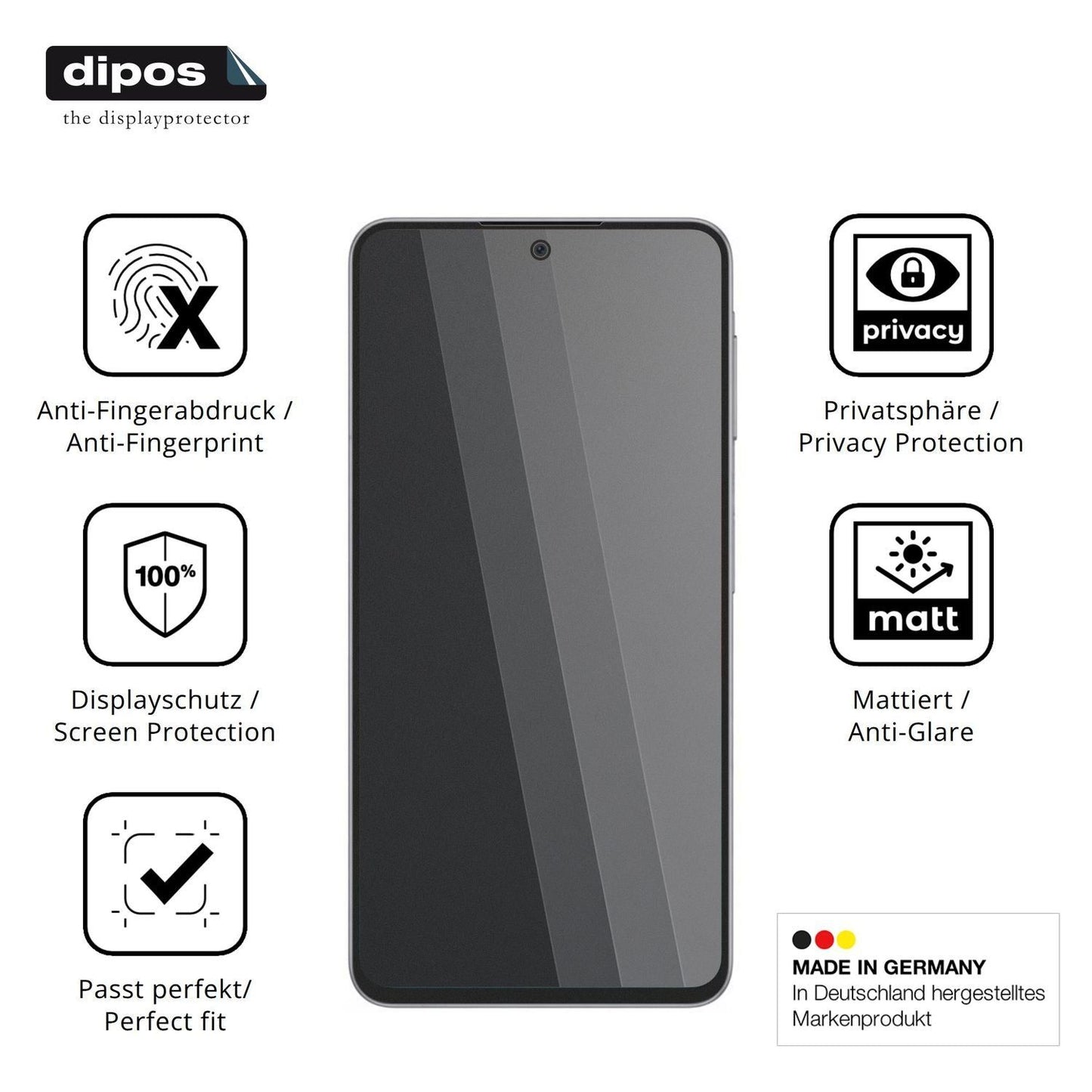 Blickschutzfolie für Samsung Galaxy M47 5G matt Sc (5)