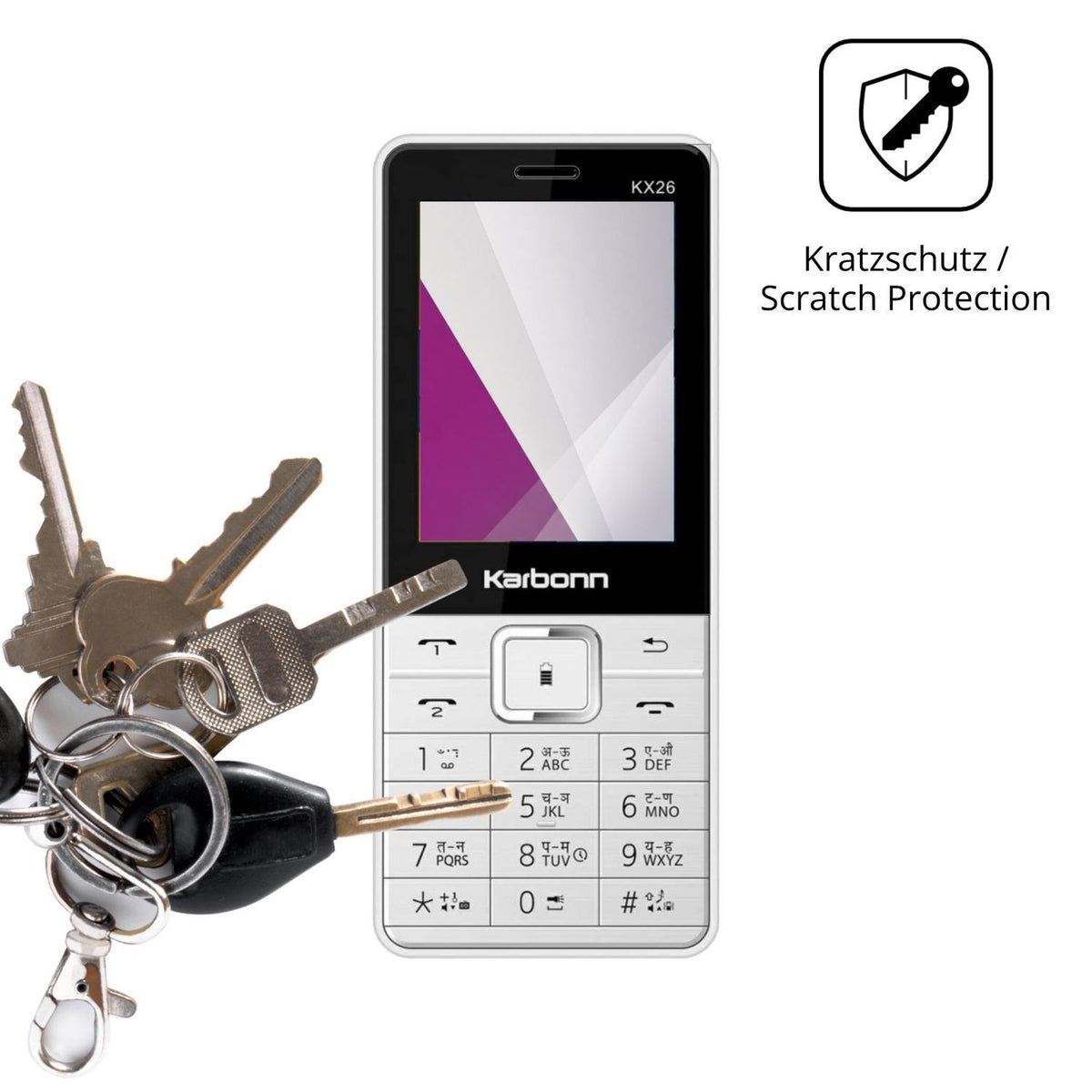 4x Schutzfolie klar für Karbonn KX26 Display-Schut (4)