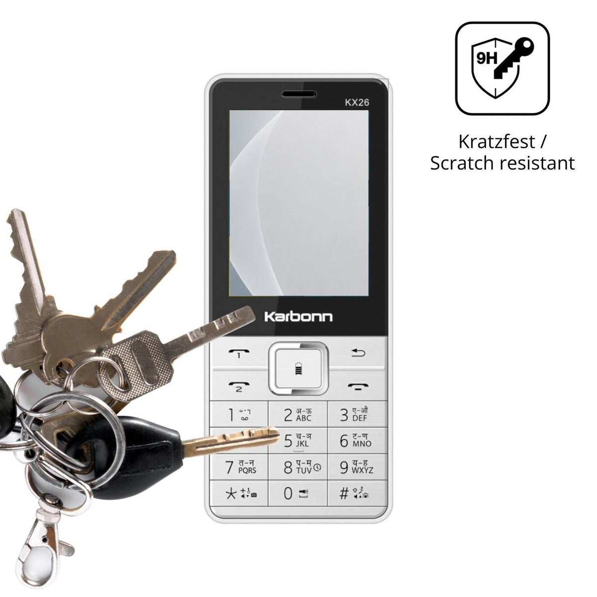 2x 9H Schutzfolie matt für Karbonn KX26 Panzerfoli (3)
