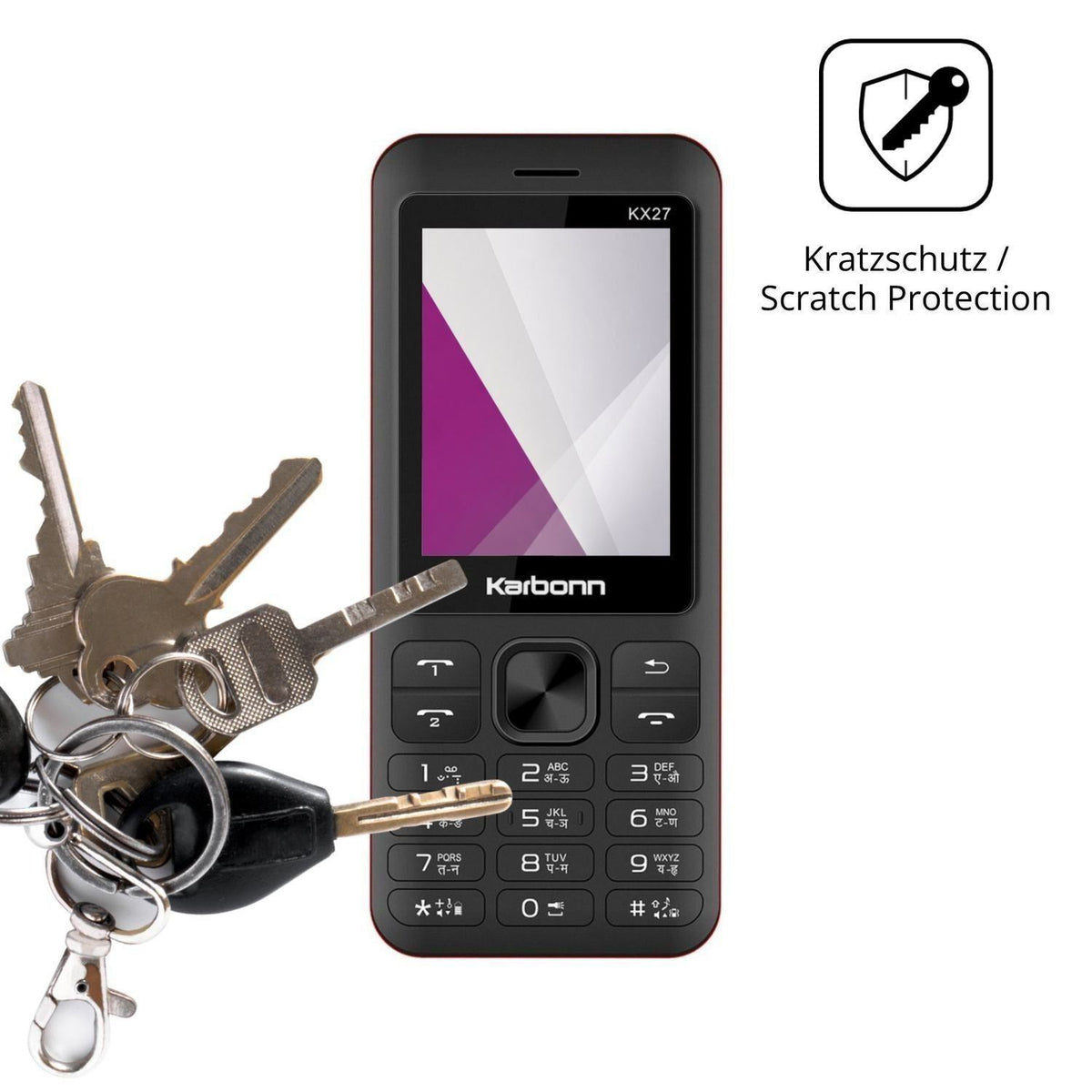 4x Schutzfolie klar für Karbonn KX27 Display-Schut (4)