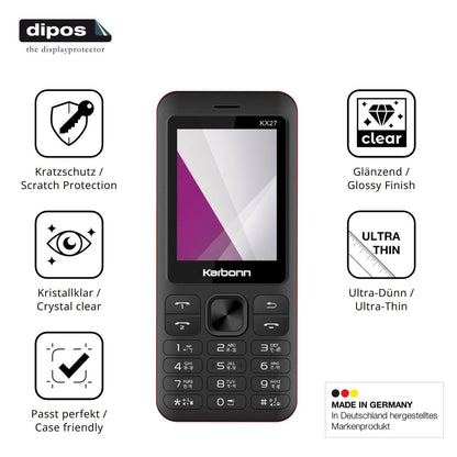 4x Schutzfolie klar für Karbonn KX27 Display-Schut (7)