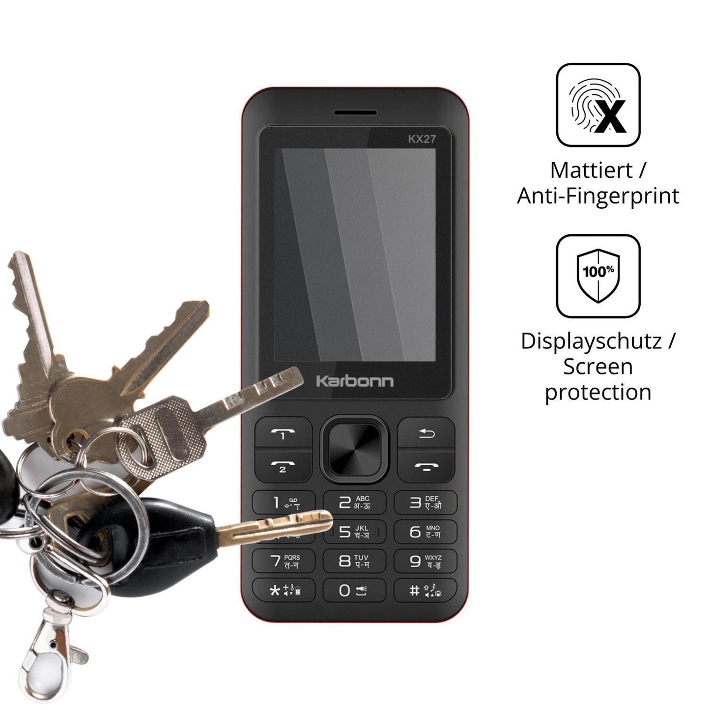 Blickschutzfolie für Karbonn KX27 matt Schutzfolie (3)