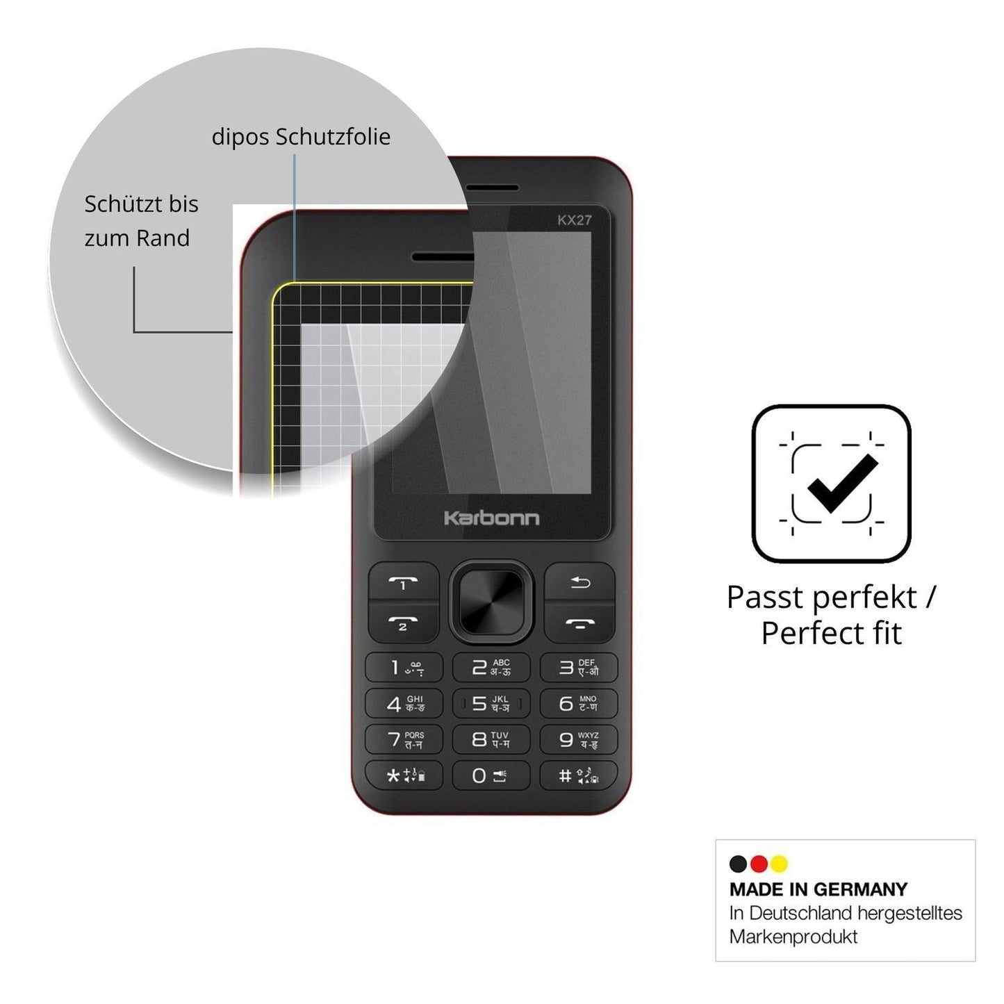 Blickschutzfolie für Karbonn KX27 matt Schutzfolie (4)