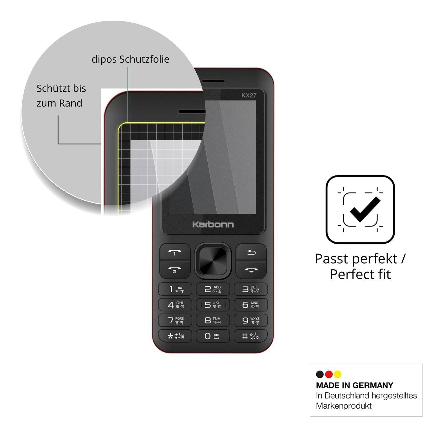 Blickschutzfolie für Karbonn KX27 matt Schutzfolie (4)