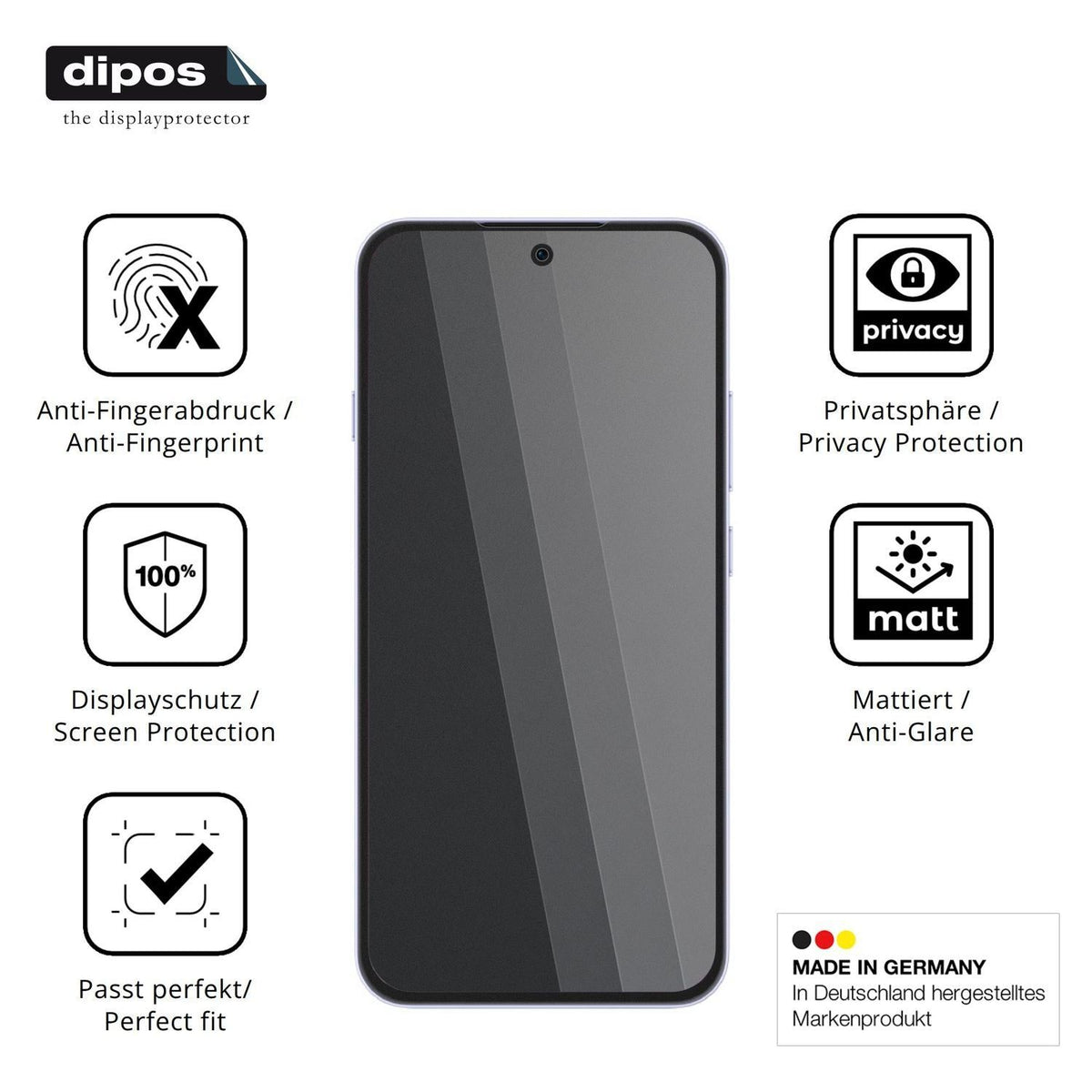 Blickschutzfolie für Oppo Reno16 F 5G matt Schutzf (5)