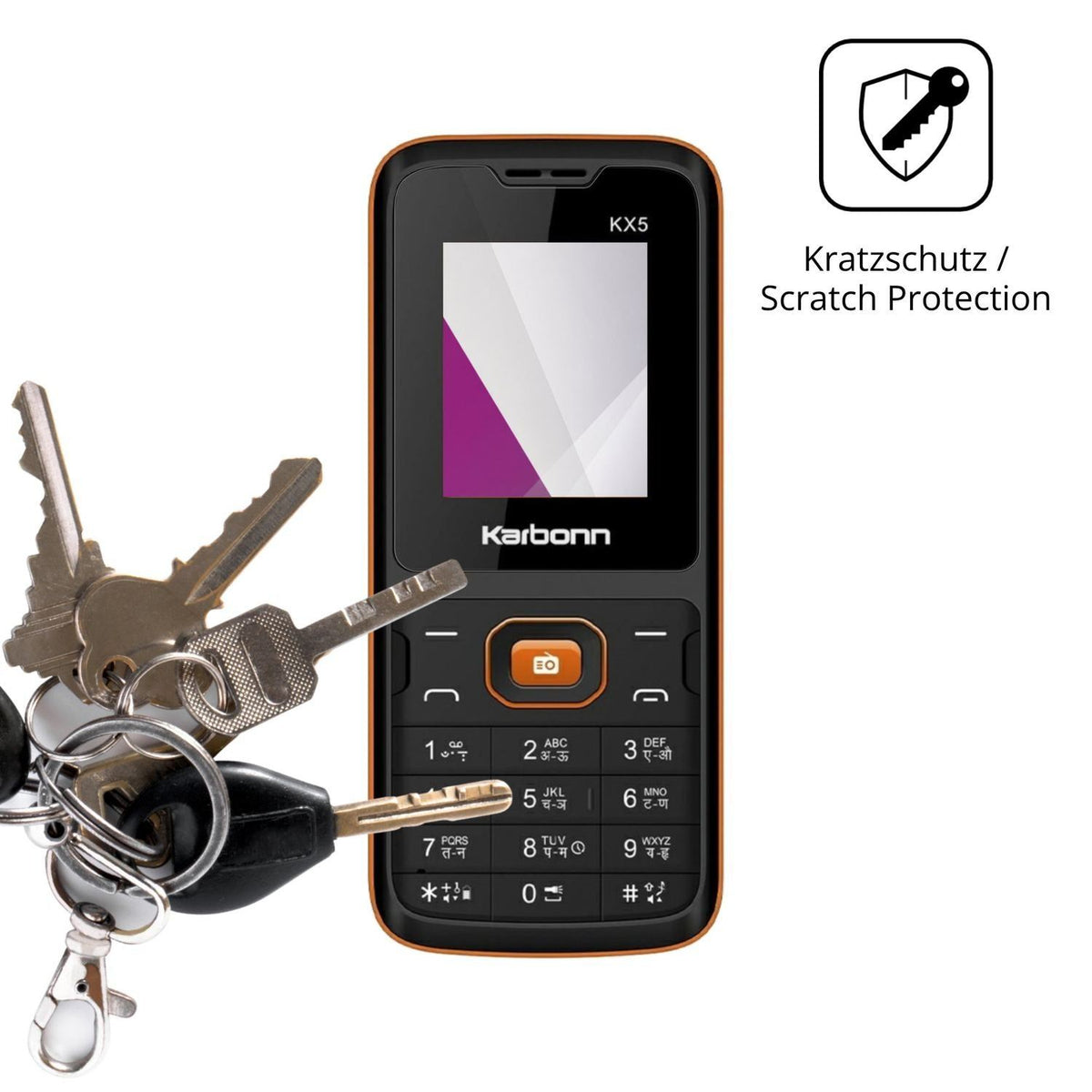 4x Schutzfolie klar für Karbonn KX5 Display-Schutz (4)