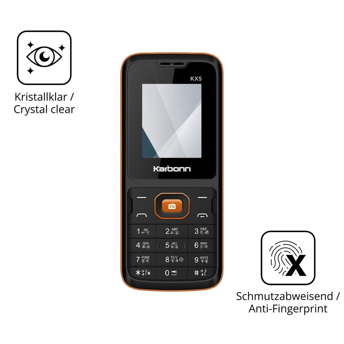 2x 9H Schutzfolie für Karbonn KX5 Panzerfolie (5)
