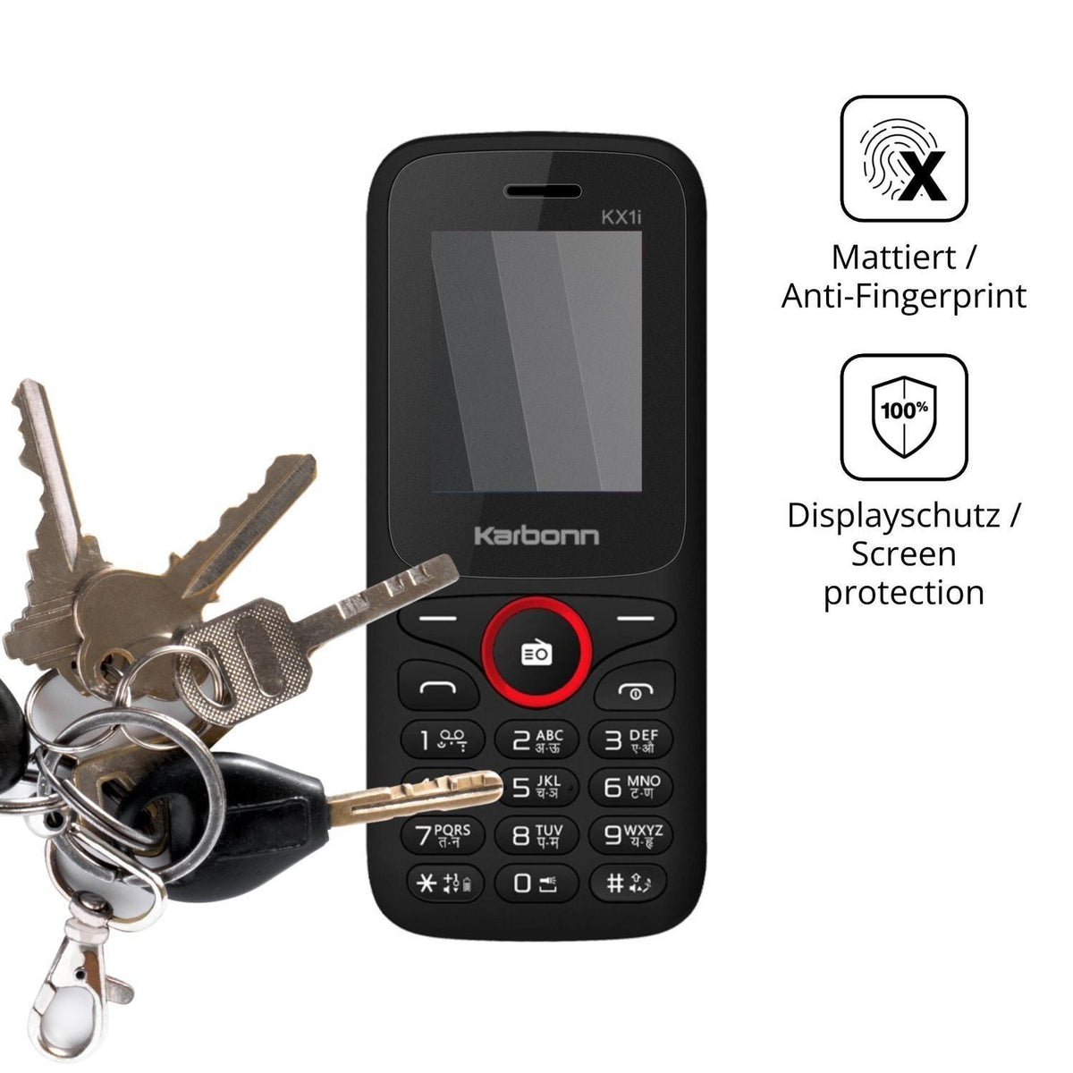 Blickschutzfolie für Karbonn KX1i matt Schutzfolie (3)