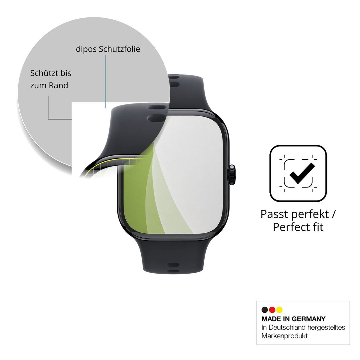 2x Full Cover Schutzfolie matt für Vivo Watch GT 2 (6)