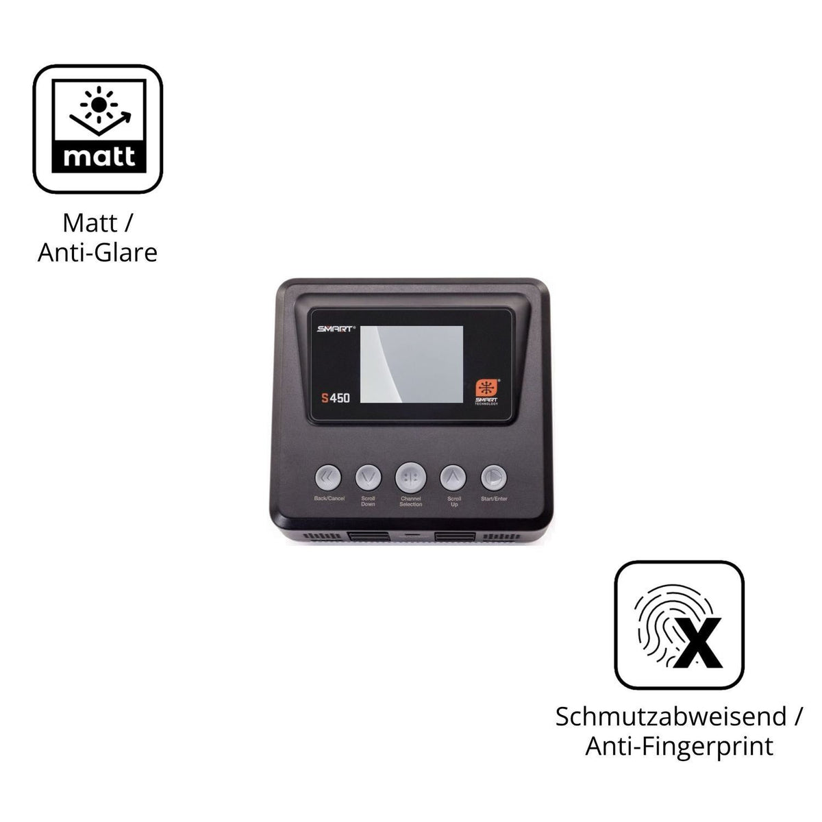 2x Schutzfolie matt für Spektrum Smart Charger S45 (5)