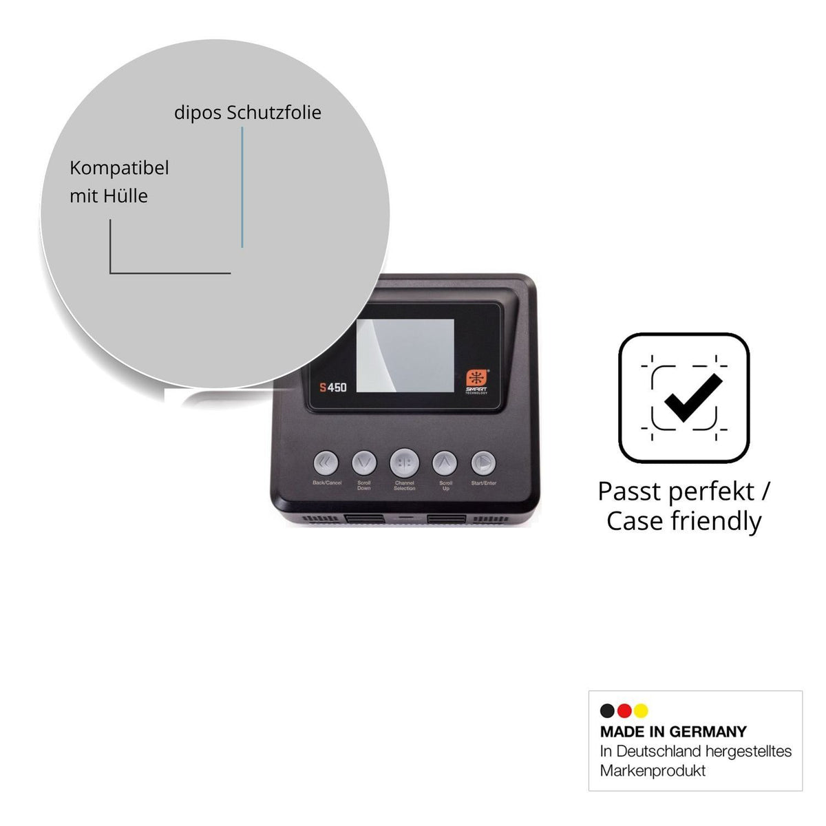 2x Schutzfolie matt für Spektrum Smart Charger S45 (6)