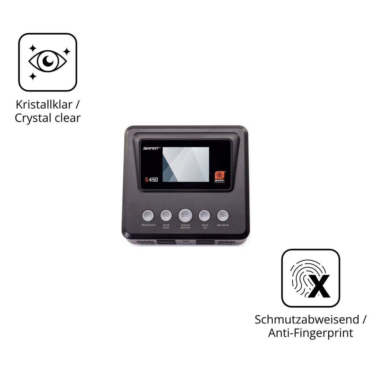 2x 9H Schutzfolie für Spektrum Smart Charger S450  (5)