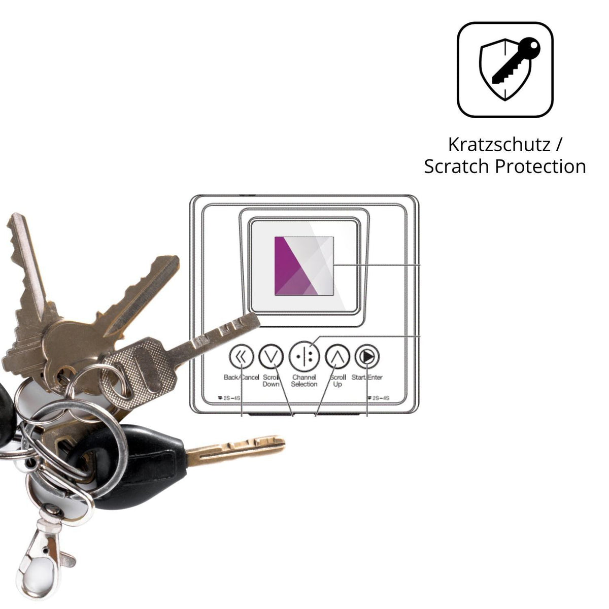 2x Schutzfolie klar für Spektrum Smart Charger S25 (4)