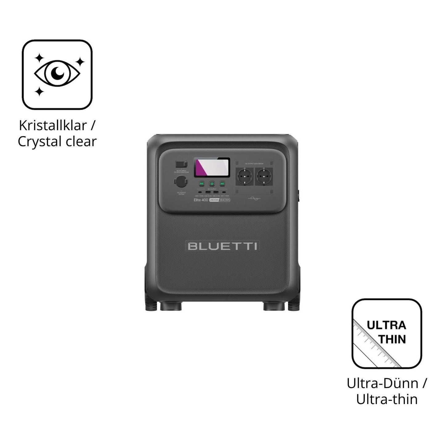 4x Schutzfolie klar für Bluetti Elite 400 Display- (5)