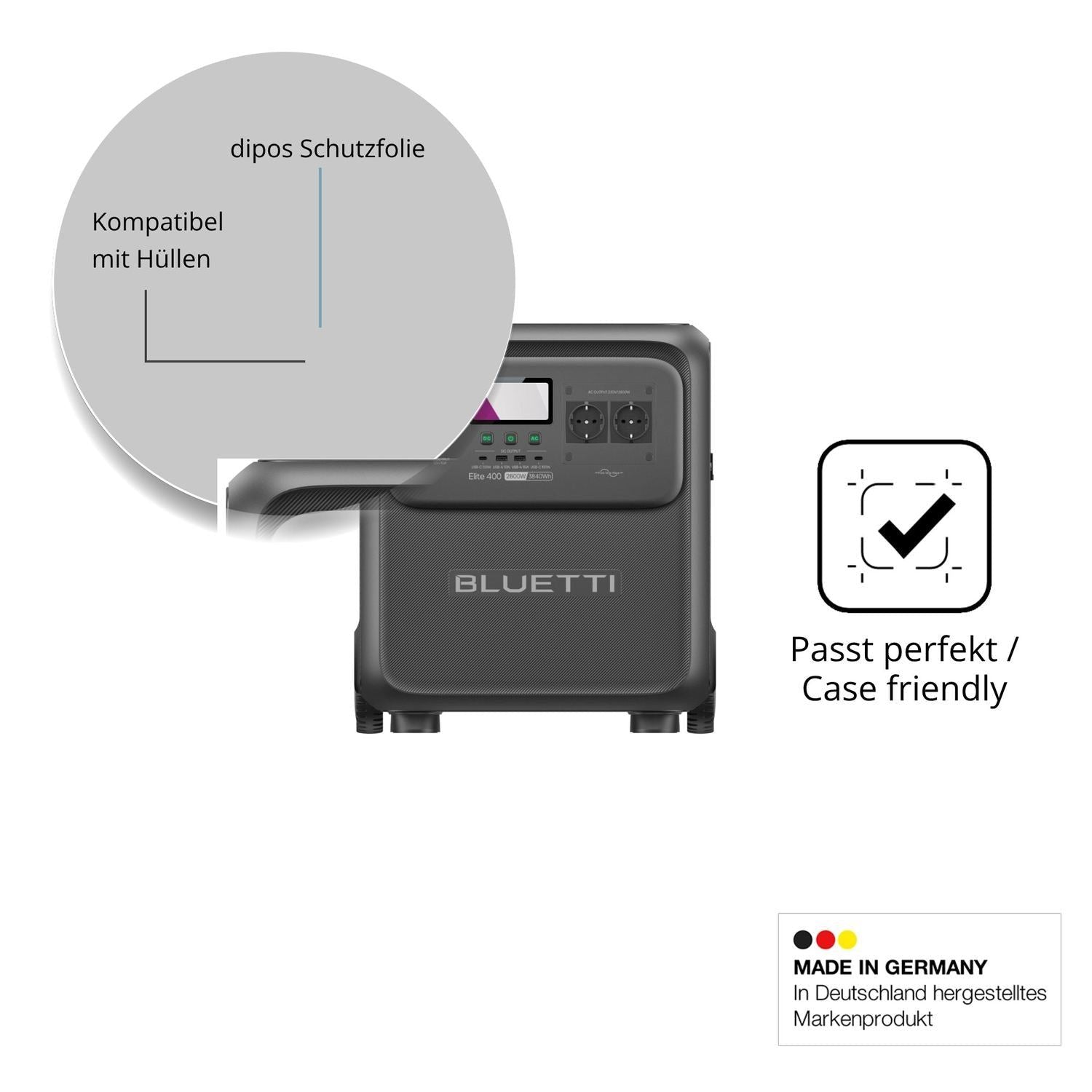 4x Schutzfolie klar für Bluetti Elite 400 Display- (6)