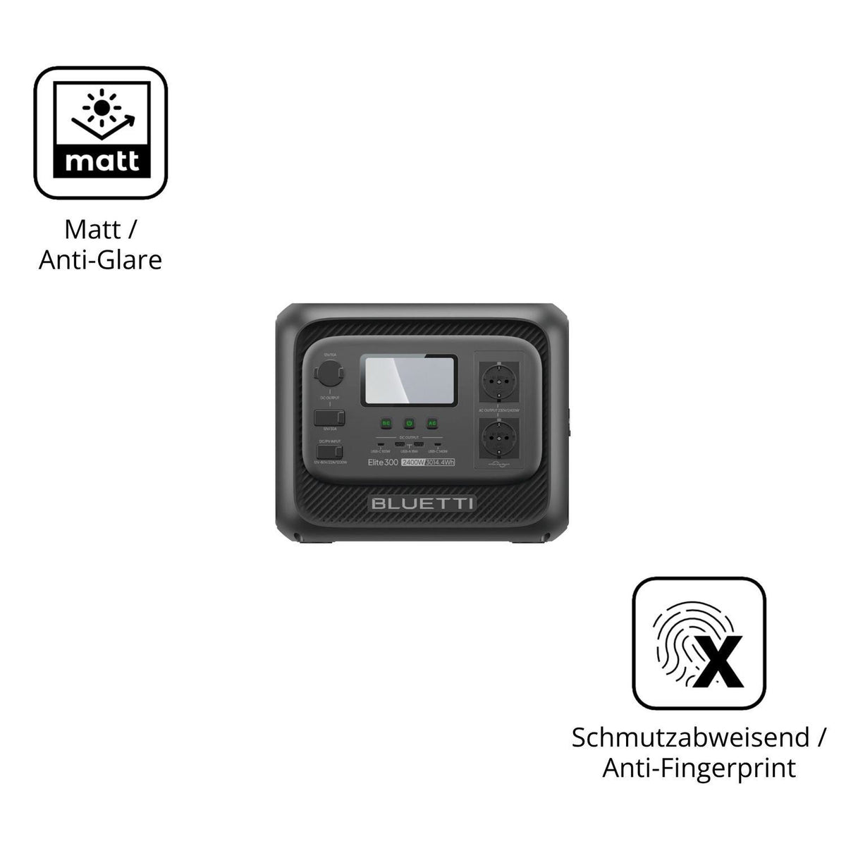 4x Schutzfolie matt für Bluetti Elite 300 Display- (5)