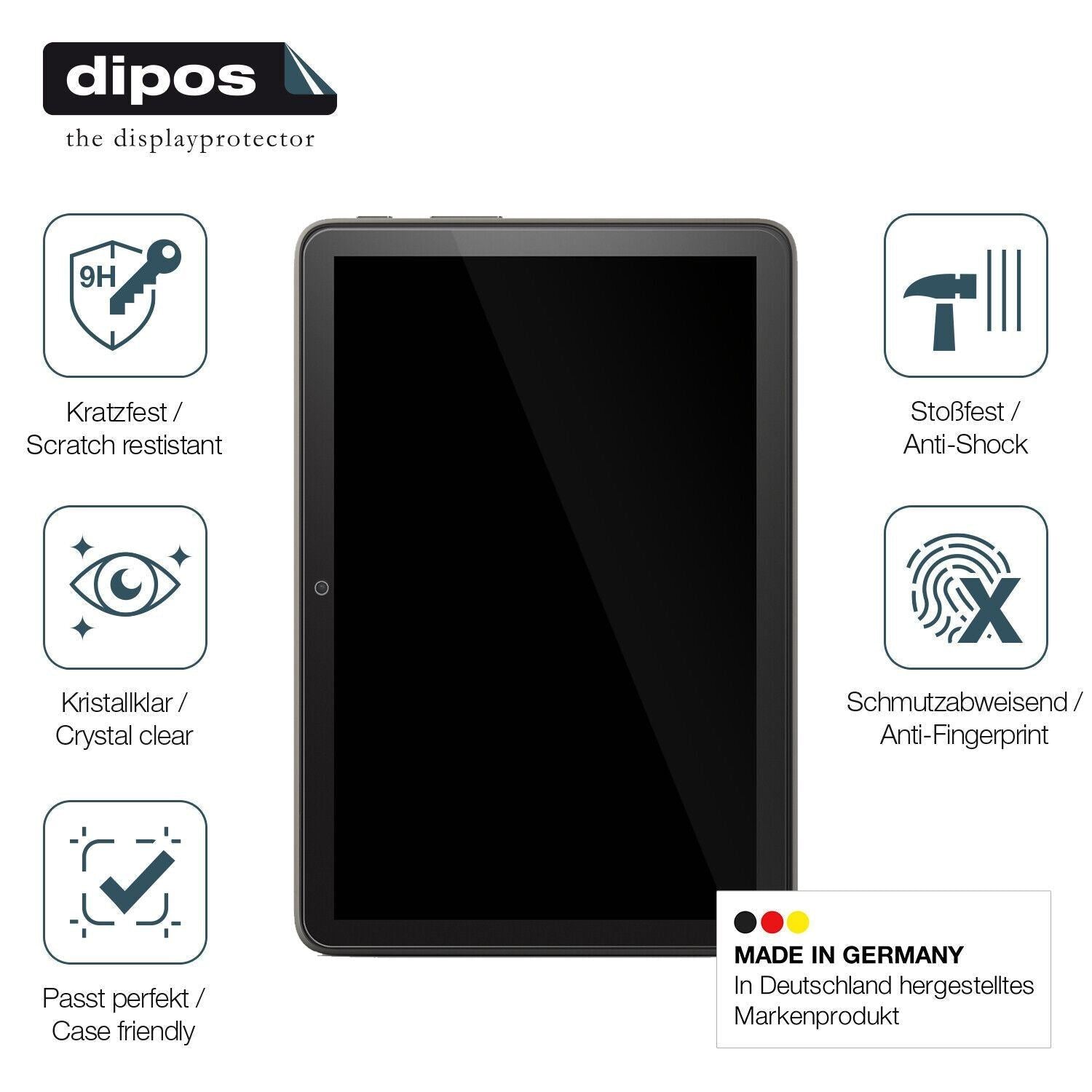 1x 9H Schutzfolie für Amazon Fire HD 8 Kids (2022) (7)