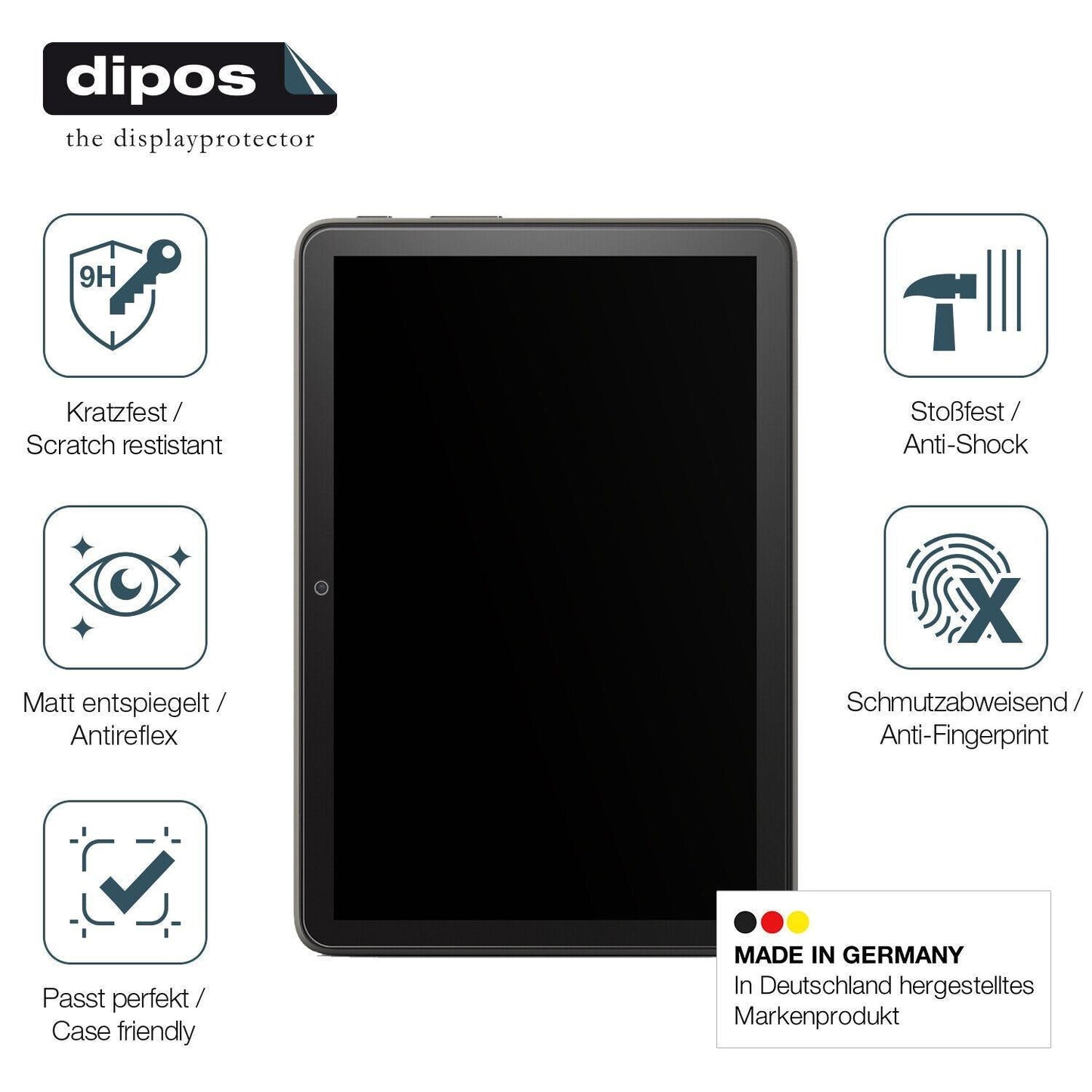 1x 9H Schutzfolie matt für Amazon Fire HD 8 (2022) (7)