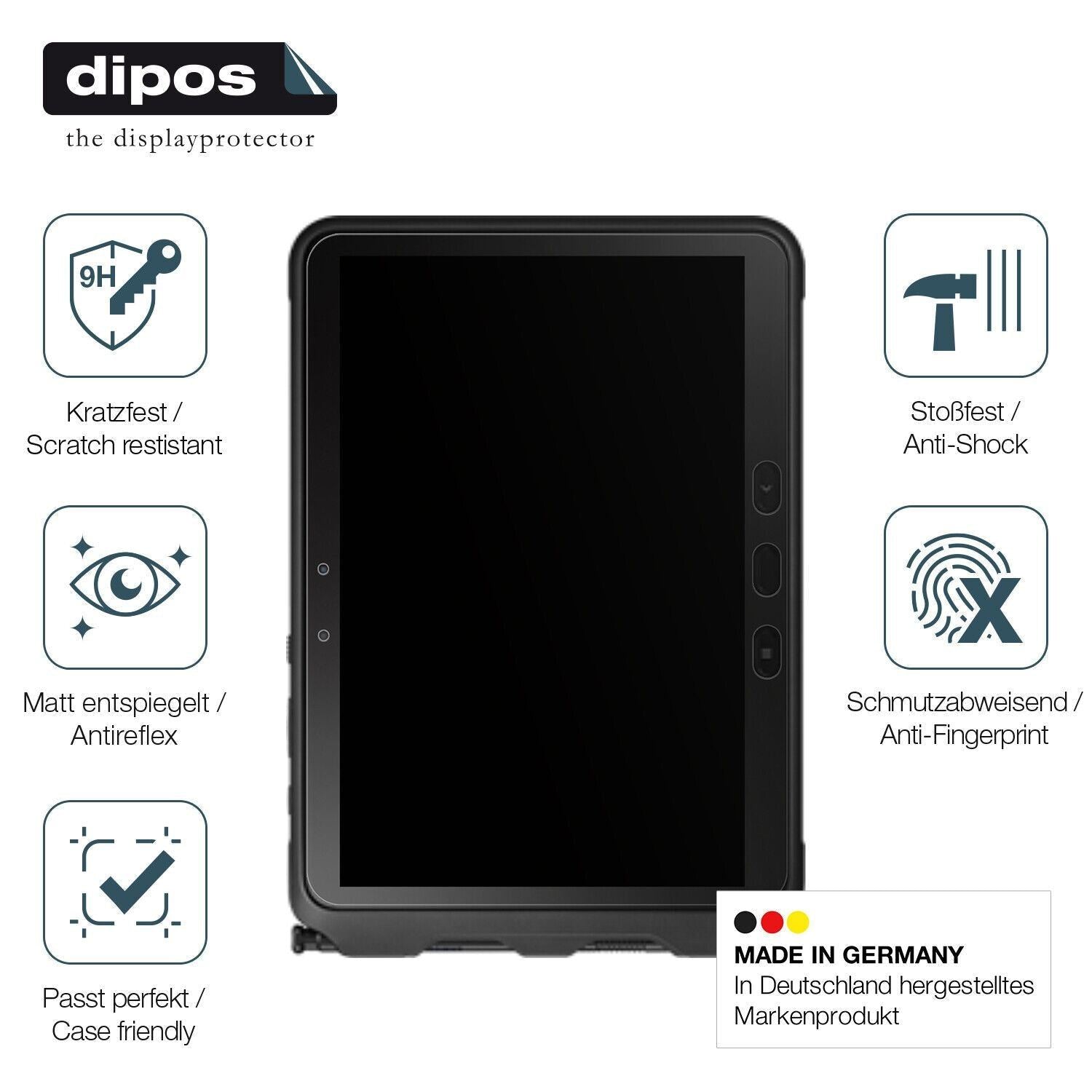 1x 9H Schutzfolie matt für Samsung Galaxy Tab Acti (7)