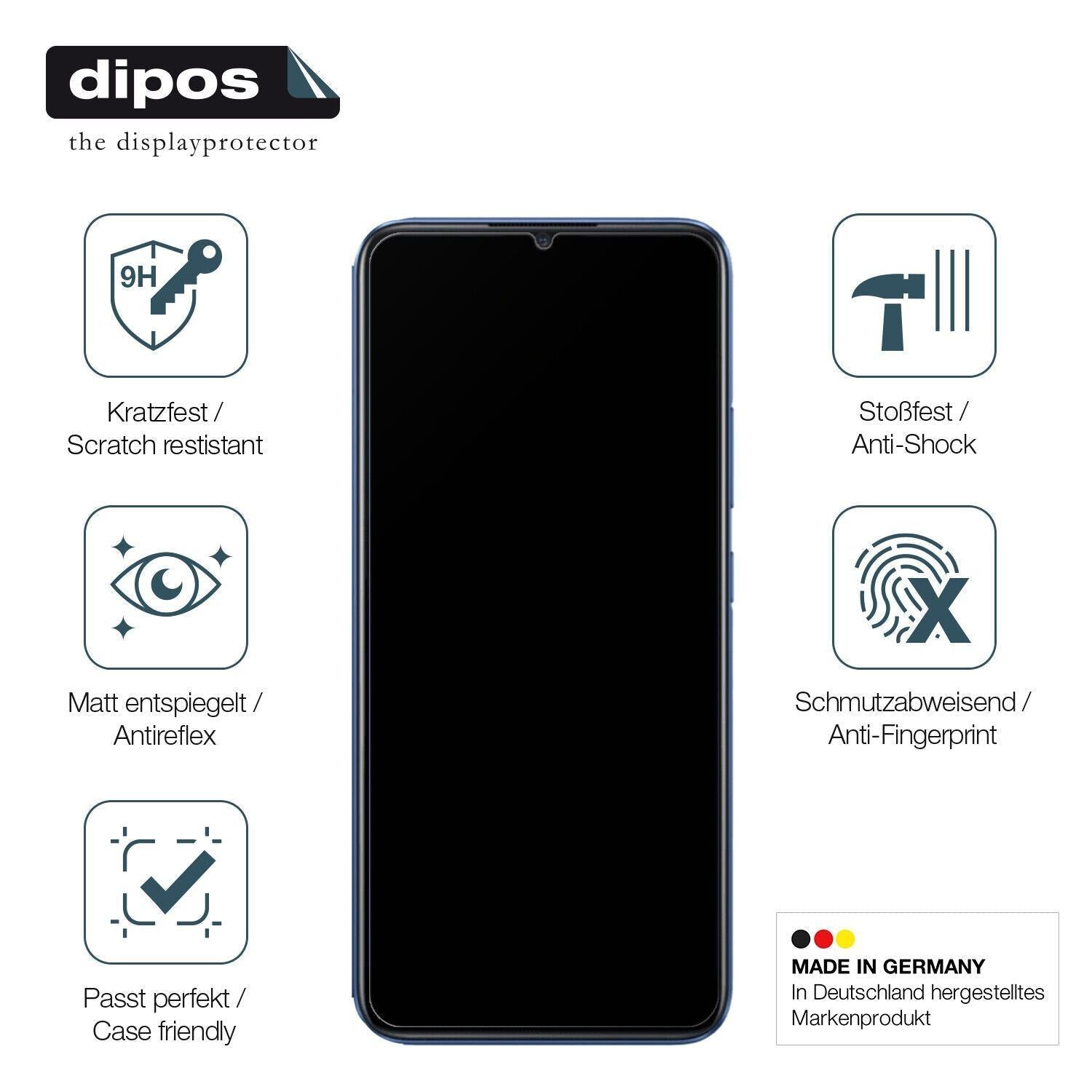 1x 9H Schutzfolie matt für Oppo Realme C3i Panzerf (7)