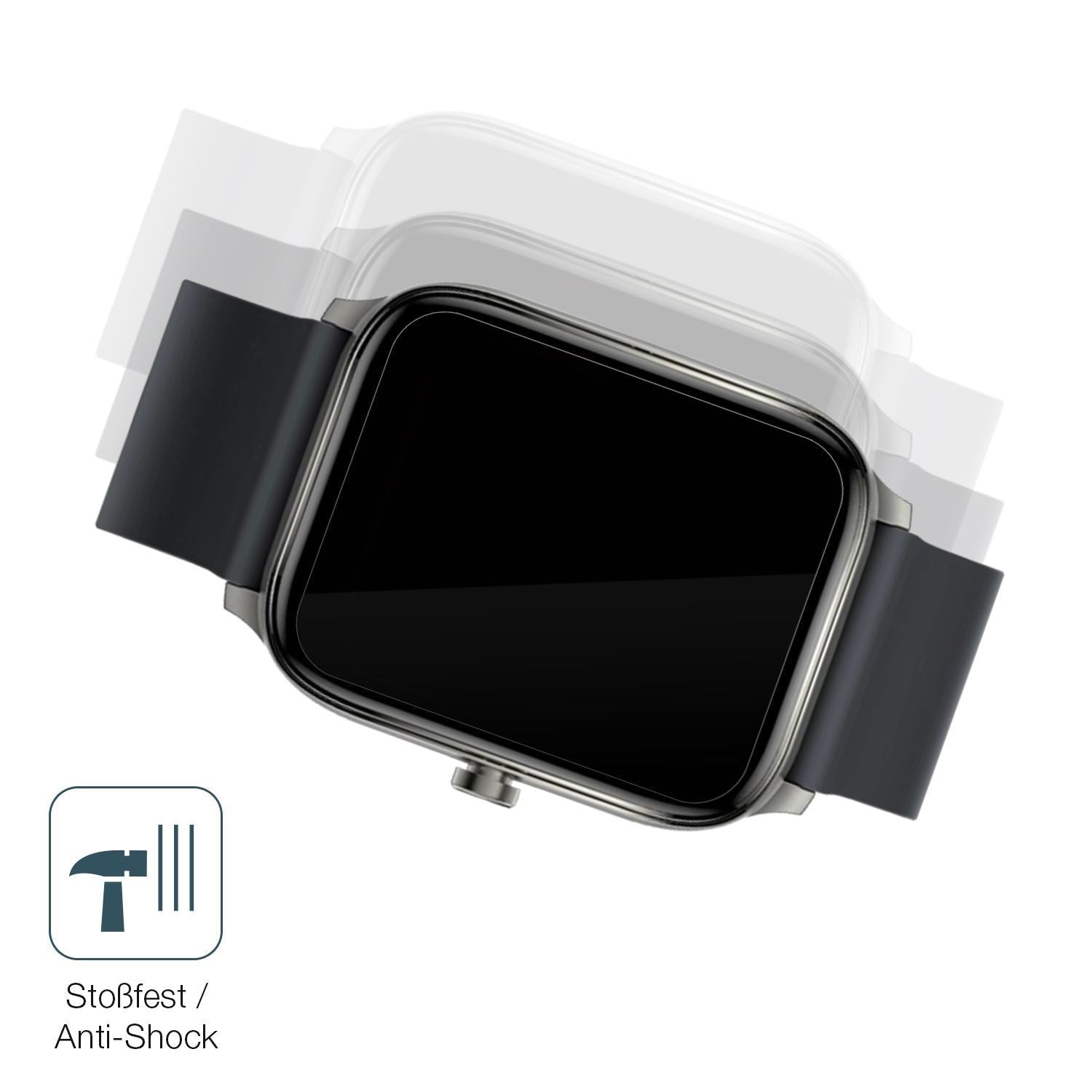 1x 9H Schutzfolie für Haylou GST Smartwatch Panzer (4)