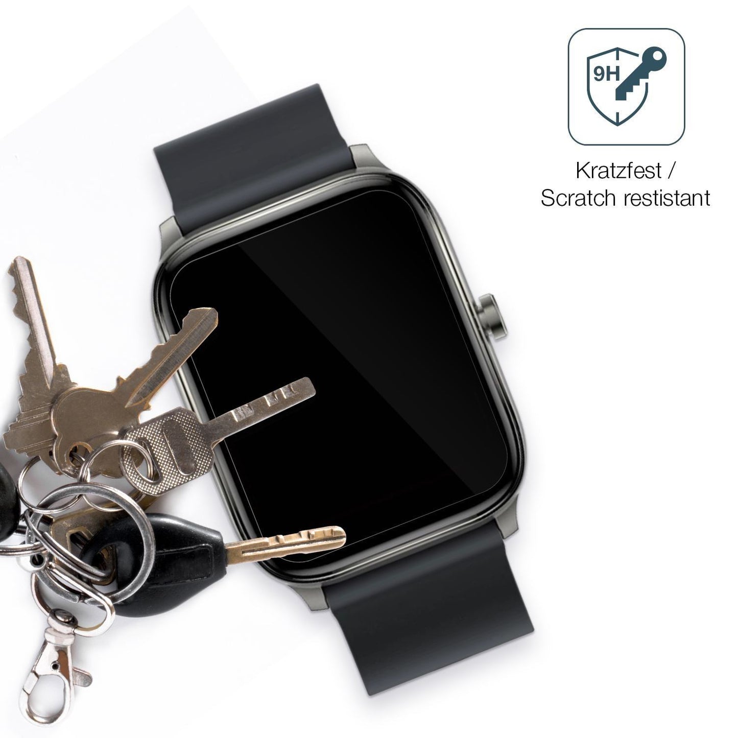 2x 9H Schutzfolie für Haylou GST Smartwatch Panzer (3)