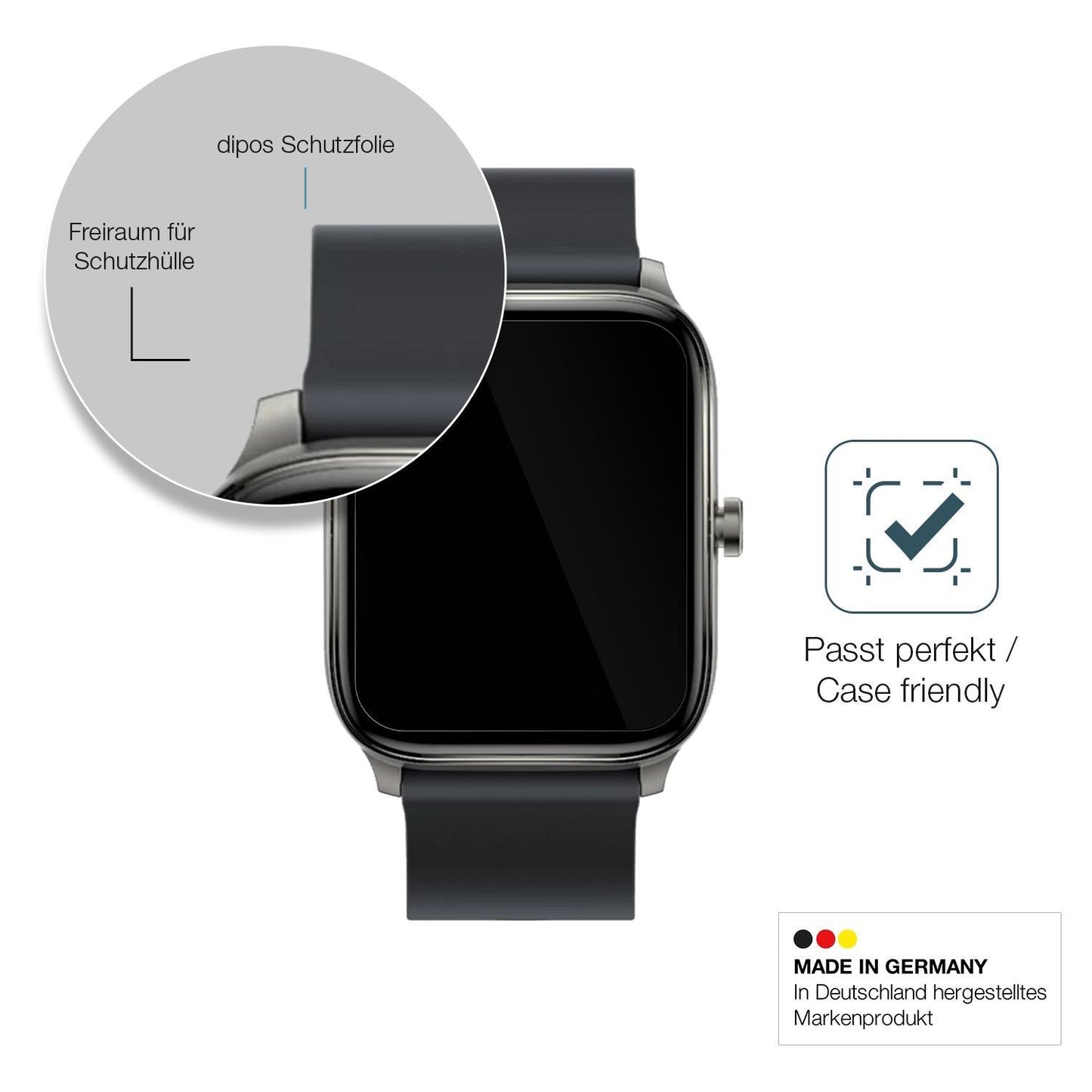 2x 9H Schutzfolie für Haylou GST Smartwatch Panzer (6)