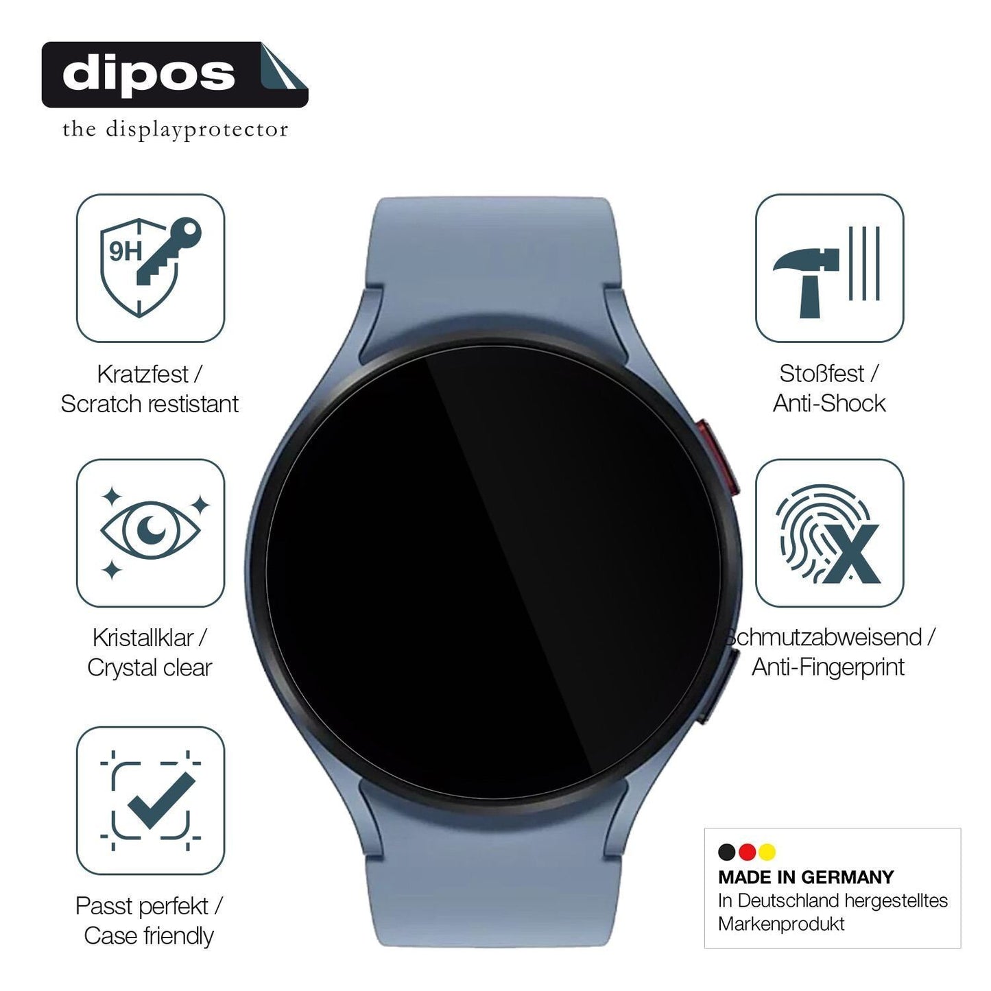 2x 9H Schutzfolie für Samsung Galaxy Watch 5 (44mm (7)