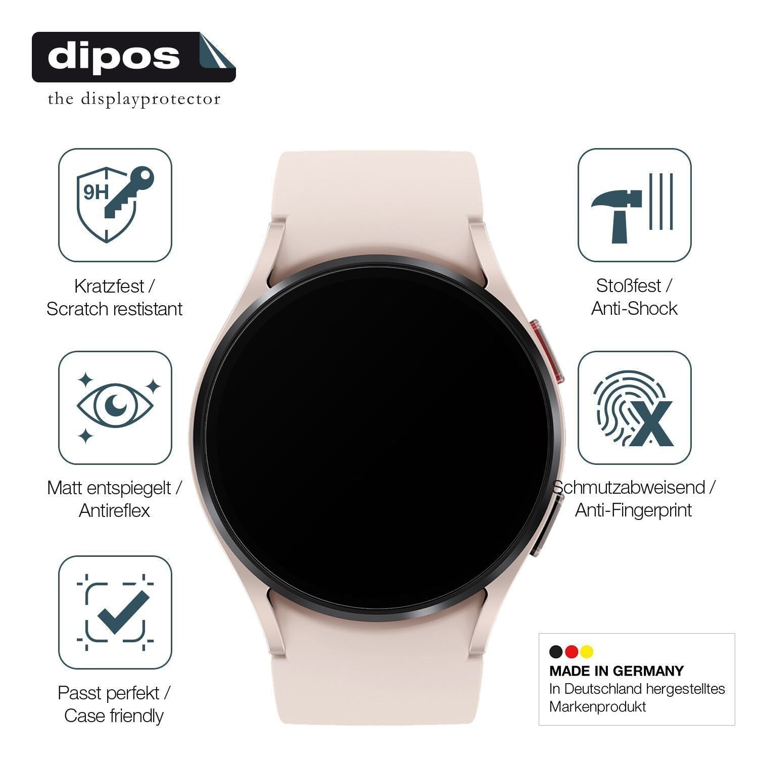 2x 9H Schutzfolie matt für Samsung Galaxy Watch 5  (7)
